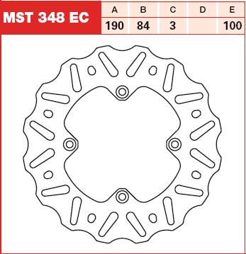 TRW Tarcza hamulcowa TRW MST348EC YAMAHA YZ 80 LV